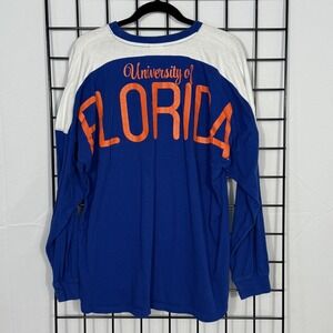 Florida Gators Pressbox Spirit Jersey Womens Medium Blue Collegiate Baggy Sporty
